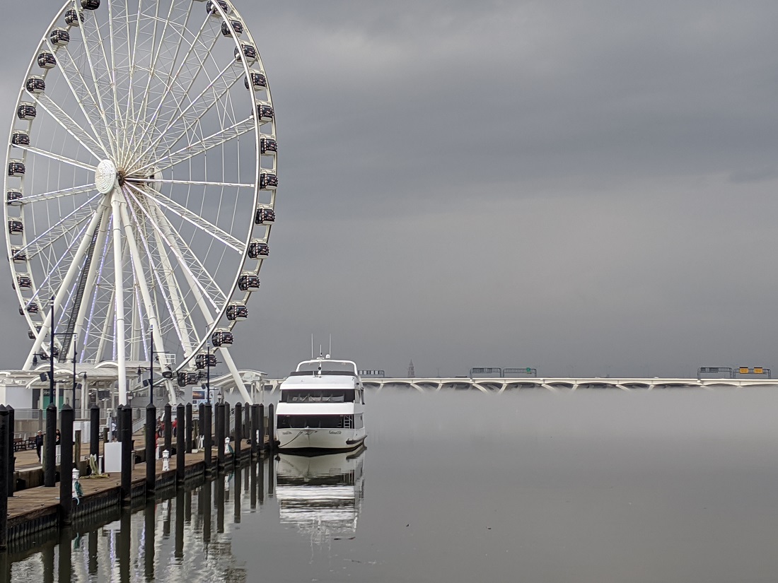 Foggy at National Harbor, MD